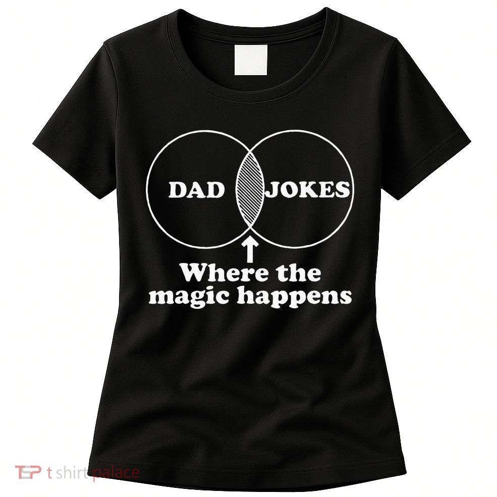 Dad Jokes Venn Diagram Womens T-Shirt