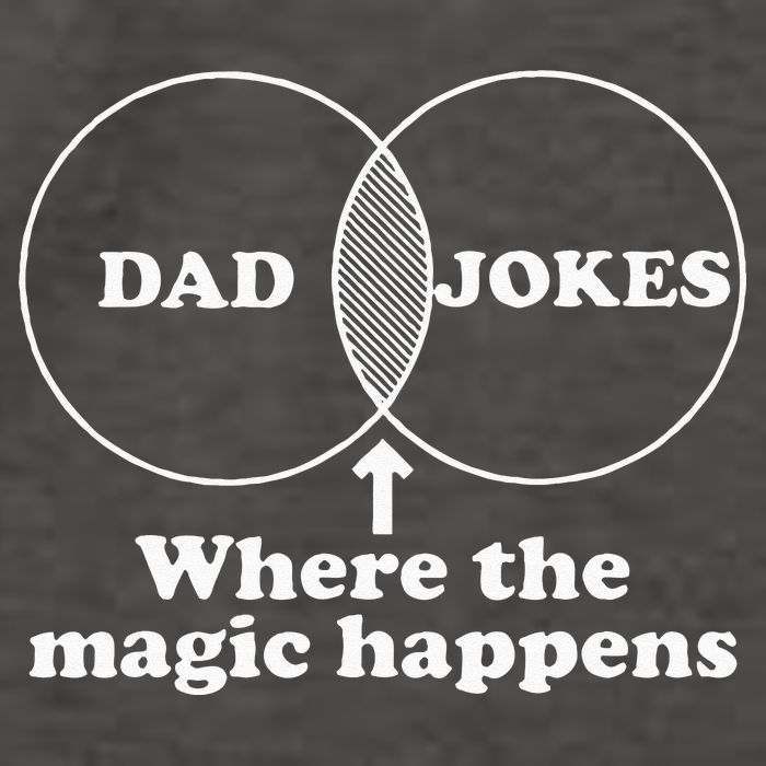 Dad Jokes Venn Diagram Vector Backpack