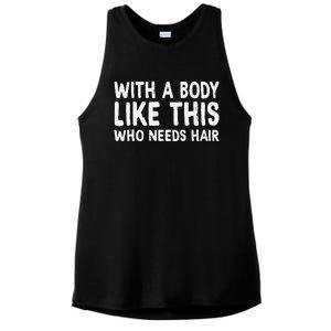 Dad Jokes With A Body Like This Balding Dad Funny Ladies PosiCharge Tri-Blend Wicking Tank