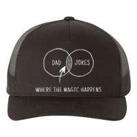 Dad Jokes Where The Magic Happens Yupoong Adult 5-Panel Trucker Hat