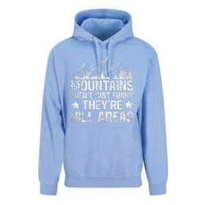 Dad Joke Word Pun Mountains ArenT Funny TheyRe Hill Areas Unisex Surf Hoodie