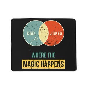 Dad jokes where the magic happens Mousepad