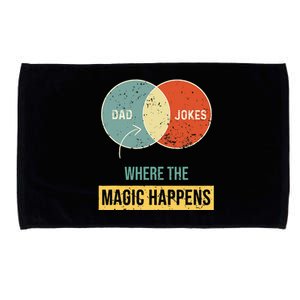 Dad jokes where the magic happens Microfiber Hand Towel