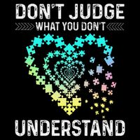 Dont Judge What You Dont Understand Autism Puzzle Heart Drawstring Bag