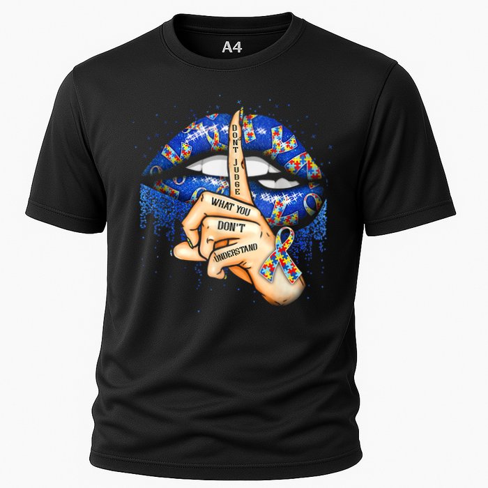 Don't Judge What You Don't Understand Autism Awareness Lips Performance Shirt