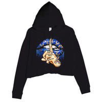 Don't Judge What You Don't Understand Autism Awareness Lips Crop Fleece Hoodie