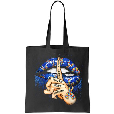 Don't Judge What You Don't Understand Autism Awareness Lips Bag