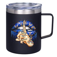 Don't Judge What You Don't Understand Autism Awareness Lips 12oz Stainless Steel Coffee Mug