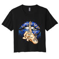 Don't Judge What You Don't Understand Autism Awareness Lips Crop Top