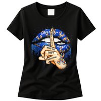 Don't Judge What You Don't Understand Autism Awareness Lips Womens T-Shirt