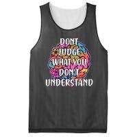 Dont Judge What You Dont Understand Mental Health Awareness Mesh Reversible Basketball Jersey Tank