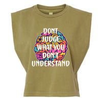 Dont Judge What You Dont Understand Mental Health Awareness Garment-Dyed Women's Muscle Tee