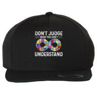 Dont Judge What You Dont Understand Autism Puzzle Wool Snapback Cap