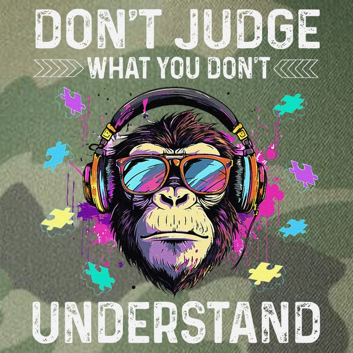 Dont Judge What You Dont Understand Autism Cute Gorilla Legacy Tie Dye Trucker Hat