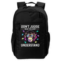 Dont Judge What You Dont Understand Autism Cute Gorilla Backpack
