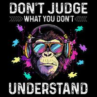 Dont Judge What You Dont Understand Autism Cute Gorilla Drawstring Bag