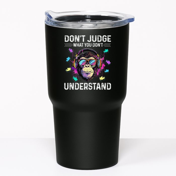 Dont Judge What You Dont Understand Autism Cute Gorilla Tumbler