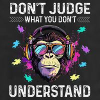 Dont Judge What You Dont Understand Autism Cute Gorilla 25L Jumbo Tote