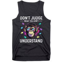 Dont Judge What You Dont Understand Autism Cute Gorilla Tank Top