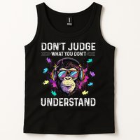 Dont Judge What You Dont Understand Autism Cute Gorilla Tank Top