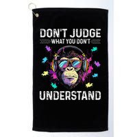 Dont Judge What You Dont Understand Autism Cute Gorilla Golf Towel