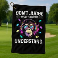 Dont Judge What You Dont Understand Autism Cute Gorilla Golf Towel