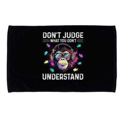 Dont Judge What You Dont Understand Autism Cute Gorilla Microfiber Hand Towel