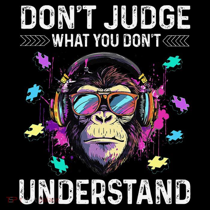 Dont Judge What You Dont Understand Autism Cute Gorilla Visor