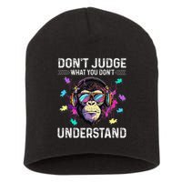 Dont Judge What You Dont Understand Autism Cute Gorilla Short Acrylic Beanie