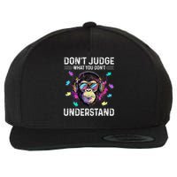Dont Judge What You Dont Understand Autism Cute Gorilla Wool Snapback Cap