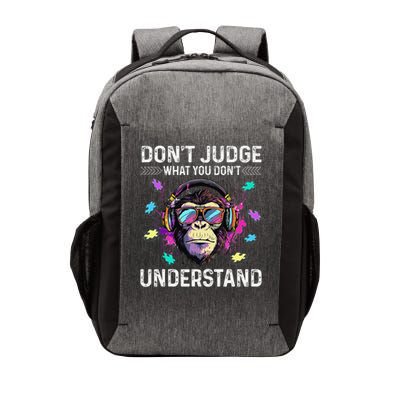 Dont Judge What You Dont Understand Autism Cute Gorilla Vector Backpack