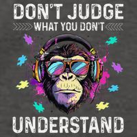 Dont Judge What You Dont Understand Autism Cute Gorilla Vector Backpack