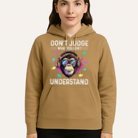 Dont Judge What You Dont Understand Autism Cute Gorilla Hoodie