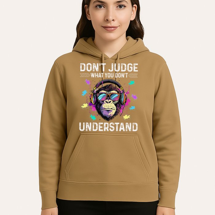 Dont Judge What You Dont Understand Autism Cute Gorilla Hoodie