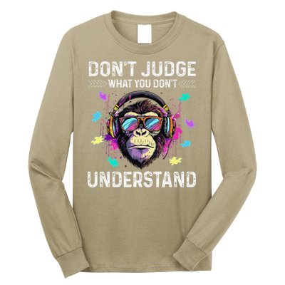 Dont Judge What You Dont Understand Autism Cute Gorilla Long Sleeve Shirt