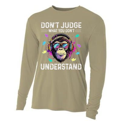Dont Judge What You Dont Understand Autism Cute Gorilla Cooling Performance Long Sleeve Crew