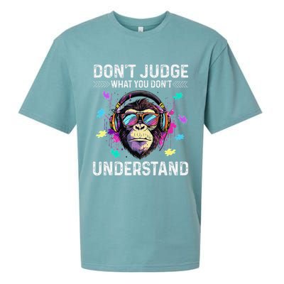 Dont Judge What You Dont Understand Autism Cute Gorilla Sueded Cloud Jersey T-Shirt
