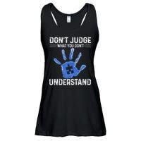 Dont Judge What You Dont Understand Autism Child Handprint Ladies Essential Flowy Tank