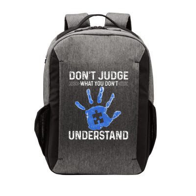 Dont Judge What You Dont Understand Autism Child Handprint Vector Backpack