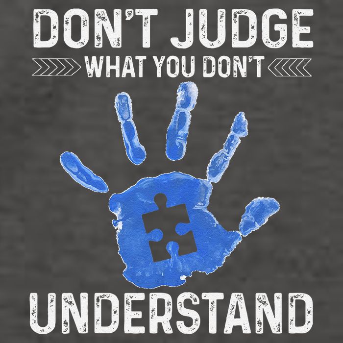 Dont Judge What You Dont Understand Autism Child Handprint Vector Backpack