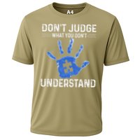Dont Judge What You Dont Understand Autism Child Handprint Performance Shirt