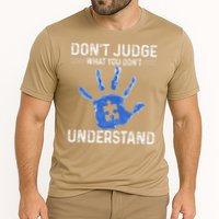 Dont Judge What You Dont Understand Autism Child Handprint Performance Shirt