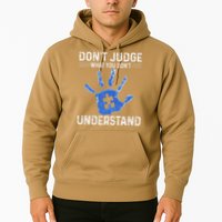 Dont Judge What You Dont Understand Autism Child Handprint Hoodie