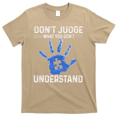 Dont Judge What You Dont Understand Autism Child Handprint T-Shirt