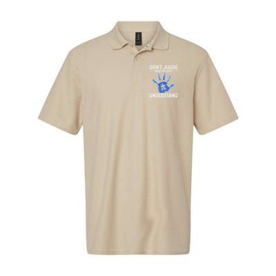 Dont Judge What You Dont Understand Autism Child Handprint Polo