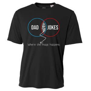 Dad Jokes Where The Magic Happens Funny Father Daddy Cooling Performance Crew T-Shirt