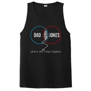 Dad Jokes Where The Magic Happens Funny Father Daddy PosiCharge Competitor Tank