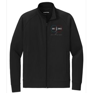 Dad Jokes Where The Magic Happens Funny Father Daddy Stretch Full-Zip Cadet Jacket