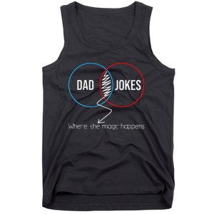 Dad Jokes Where The Magic Happens Funny Father Daddy Tank Top