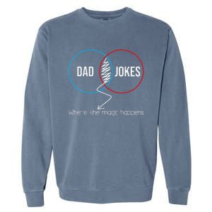 Dad Jokes Where The Magic Happens Funny Father Daddy Garment-Dyed Sweatshirt